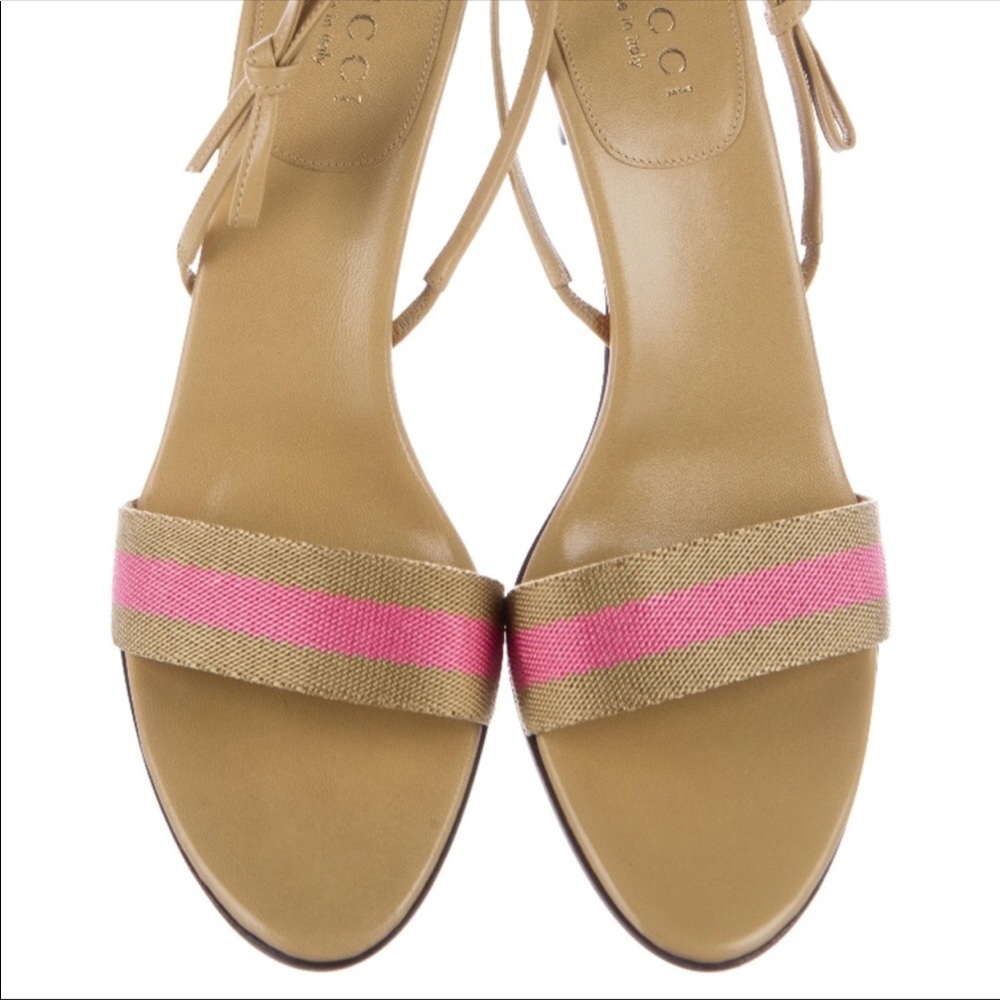 Authentic Vintage Gucci Heels -Tan/Pink